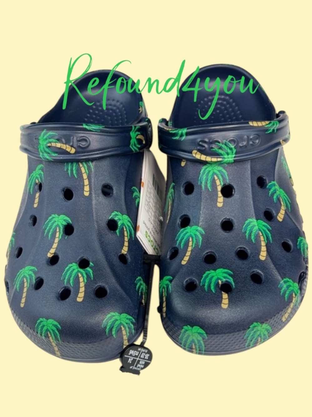 Crocs - ‘Palm Trees’ Baya Clog. SZ: 8,9,10. NWT Firm!